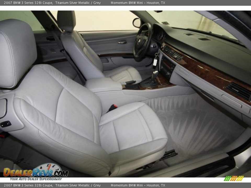 2007 BMW 3 Series 328i Coupe Titanium Silver Metallic / Grey Photo #29