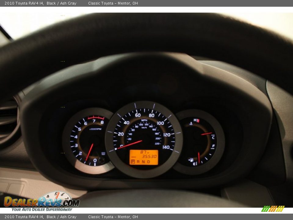 2010 Toyota RAV4 I4 Black / Ash Gray Photo #7