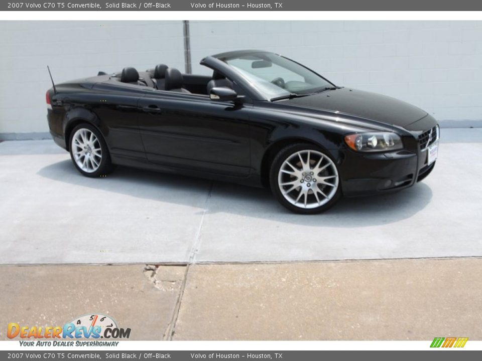 2007 Volvo C70 T5 Convertible Solid Black / Off-Black Photo #1