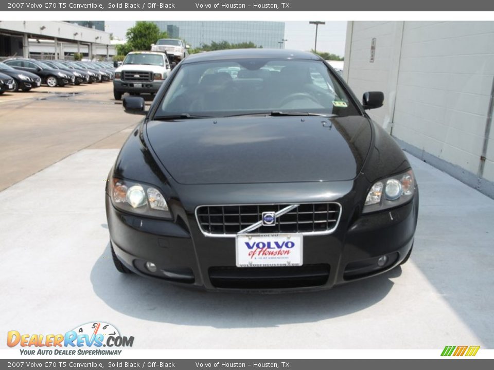 2007 Volvo C70 T5 Convertible Solid Black / Off-Black Photo #2