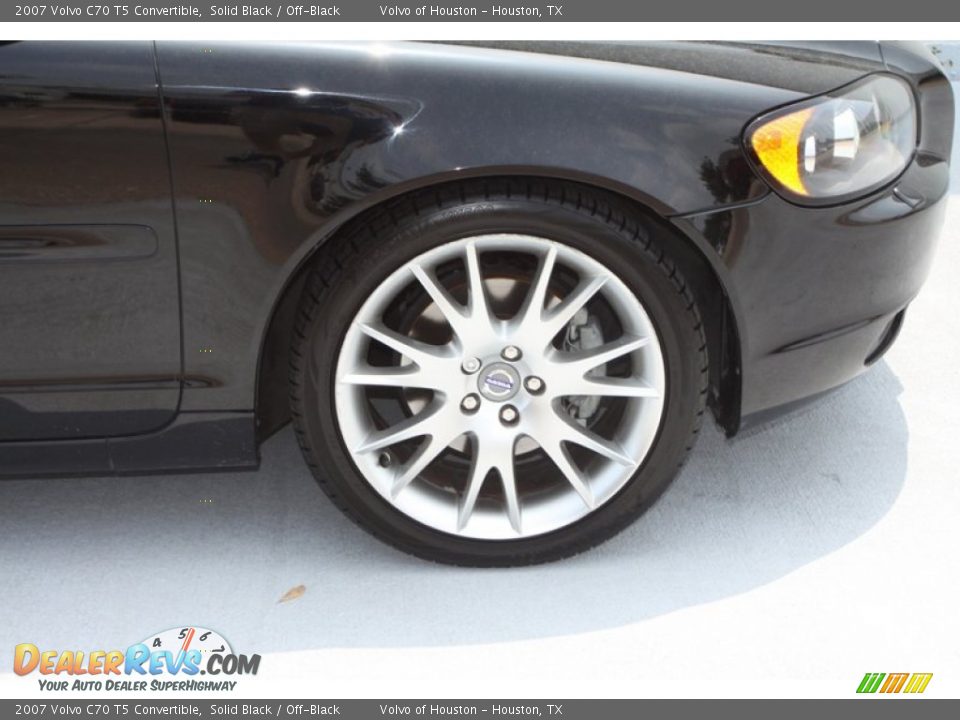 2007 Volvo C70 T5 Convertible Solid Black / Off-Black Photo #5