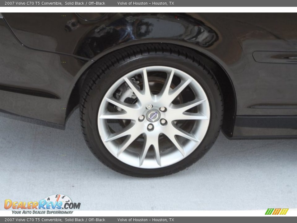 2007 Volvo C70 T5 Convertible Solid Black / Off-Black Photo #6