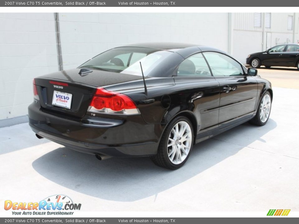 2007 Volvo C70 T5 Convertible Solid Black / Off-Black Photo #7