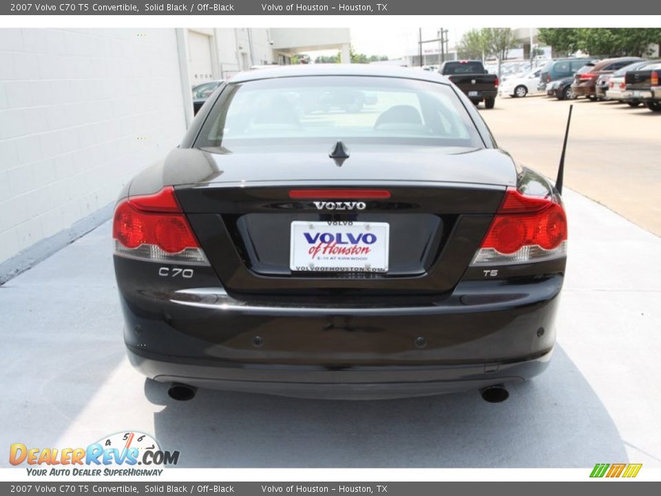 2007 Volvo C70 T5 Convertible Solid Black / Off-Black Photo #8