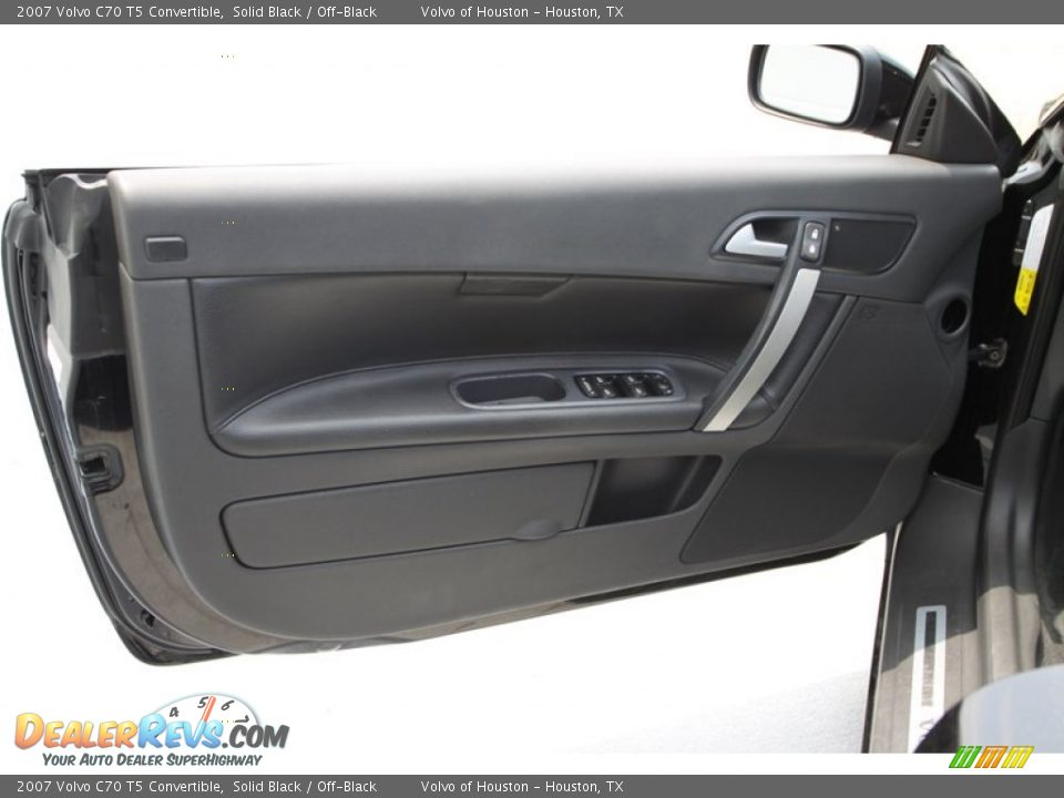 2007 Volvo C70 T5 Convertible Solid Black / Off-Black Photo #9