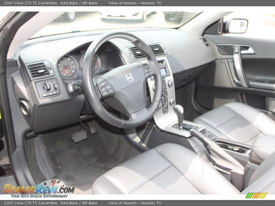 2007 Volvo C70 T5 Convertible Solid Black / Off-Black Photo #10