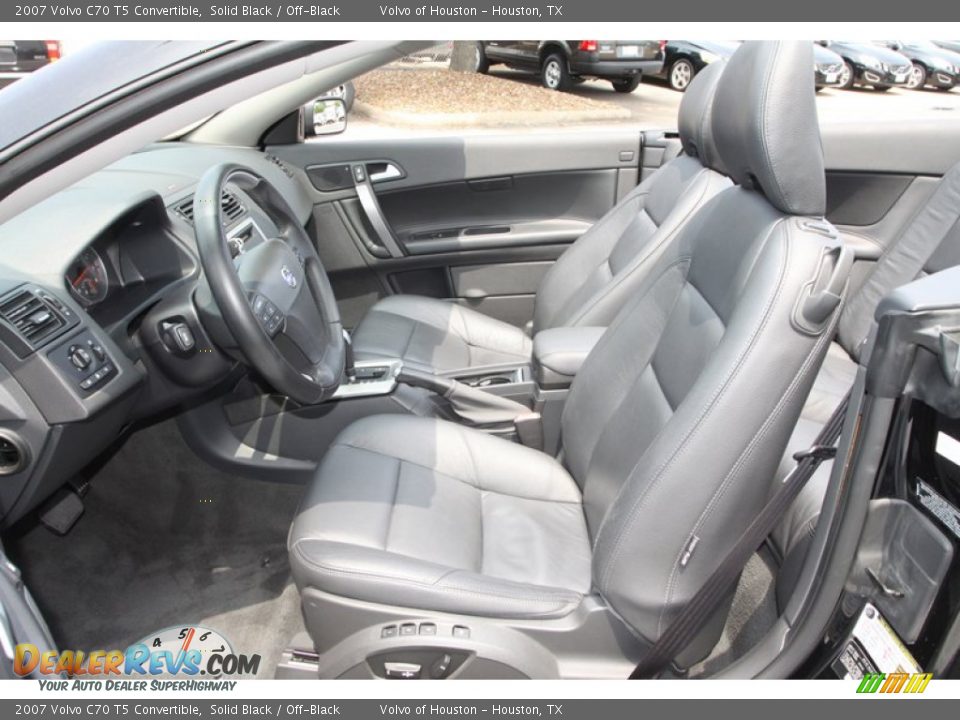2007 Volvo C70 T5 Convertible Solid Black / Off-Black Photo #11
