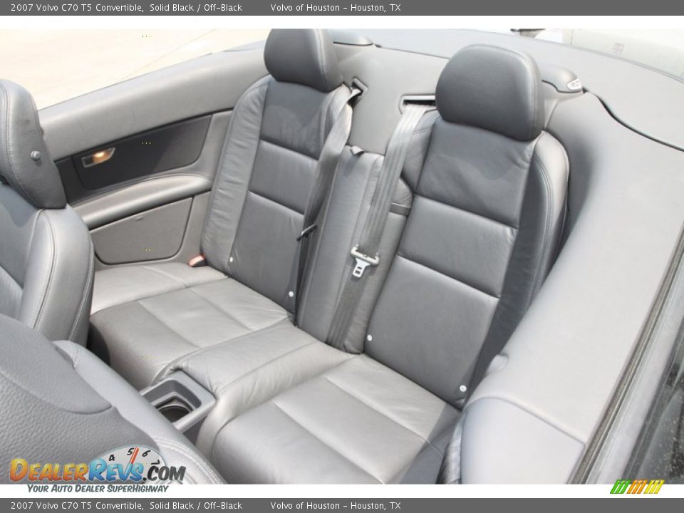 2007 Volvo C70 T5 Convertible Solid Black / Off-Black Photo #12