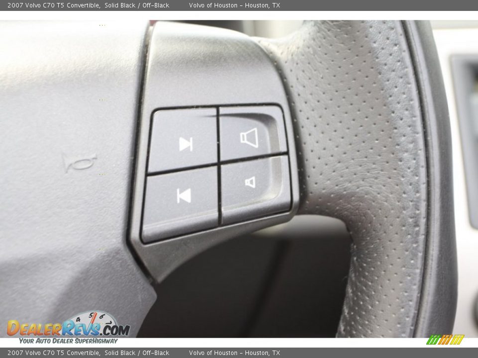 2007 Volvo C70 T5 Convertible Solid Black / Off-Black Photo #20