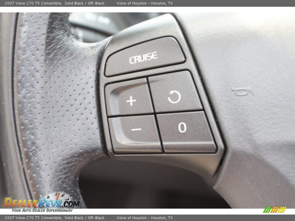 2007 Volvo C70 T5 Convertible Solid Black / Off-Black Photo #21