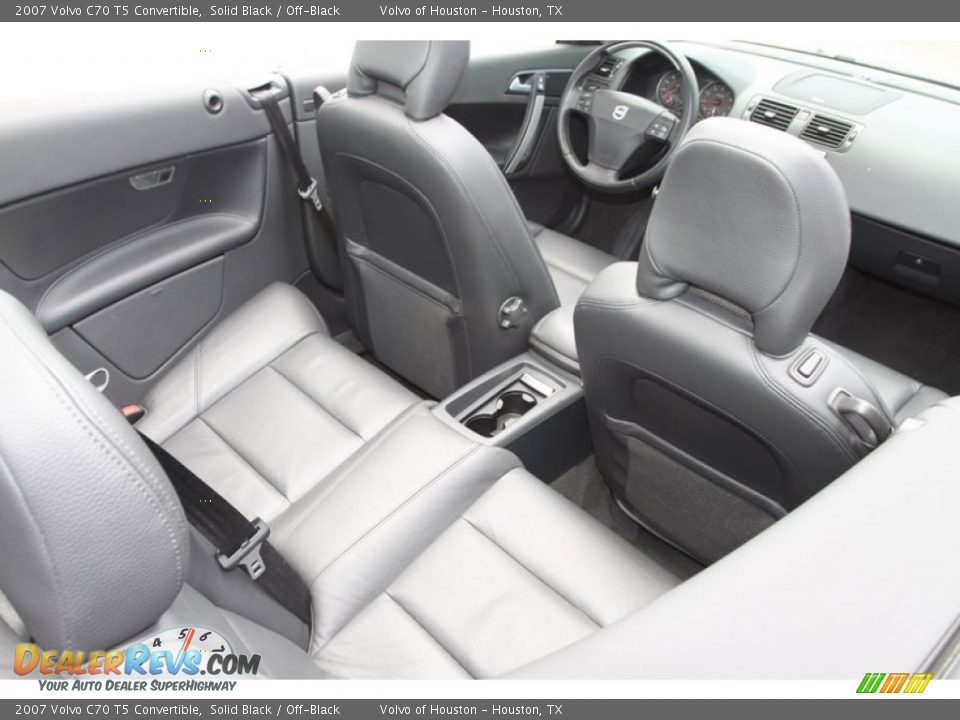 2007 Volvo C70 T5 Convertible Solid Black / Off-Black Photo #23