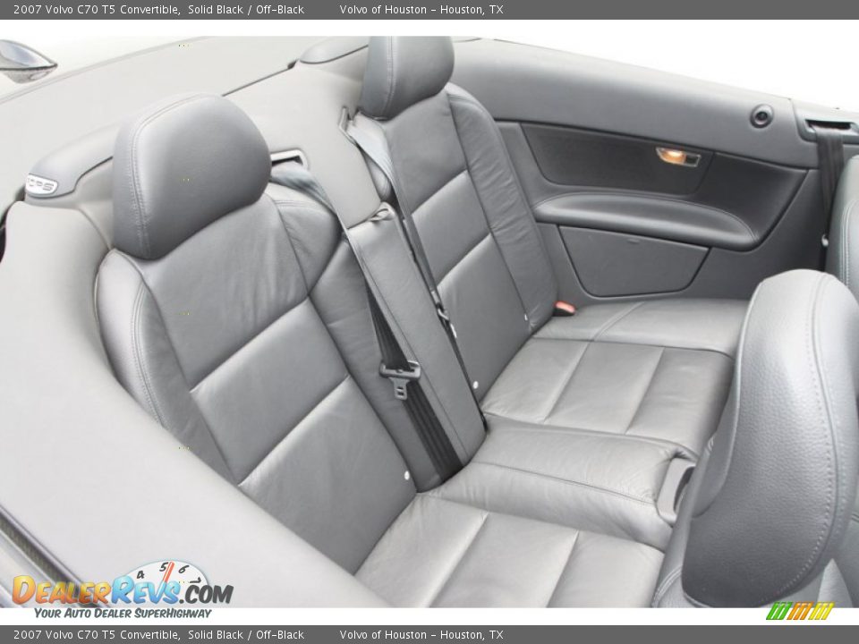 2007 Volvo C70 T5 Convertible Solid Black / Off-Black Photo #24
