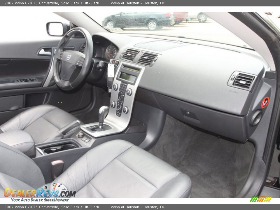 2007 Volvo C70 T5 Convertible Solid Black / Off-Black Photo #25