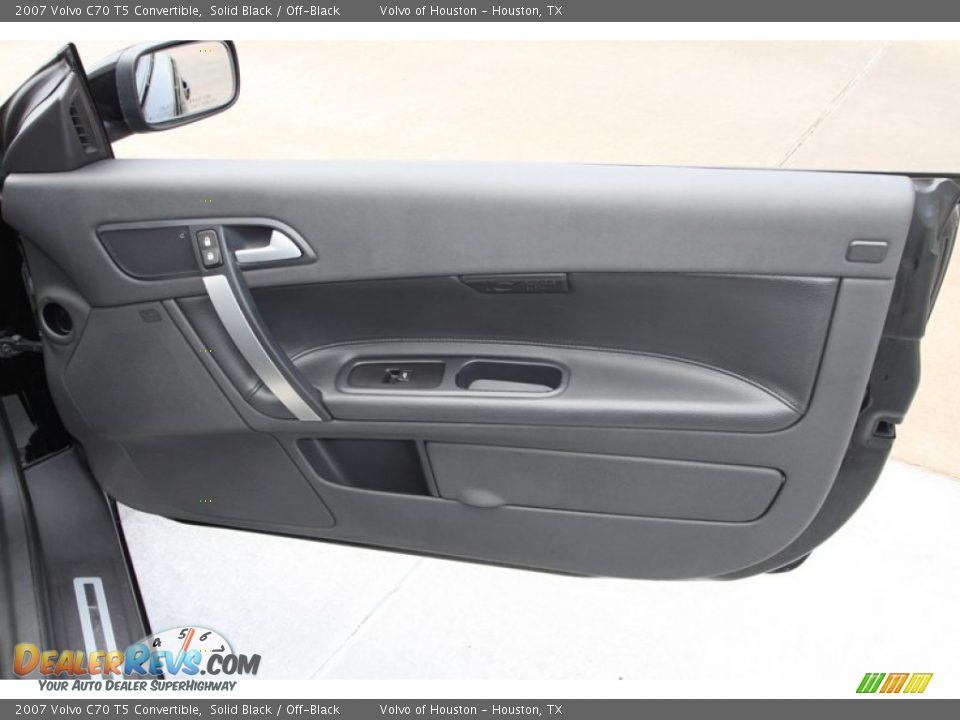 2007 Volvo C70 T5 Convertible Solid Black / Off-Black Photo #28