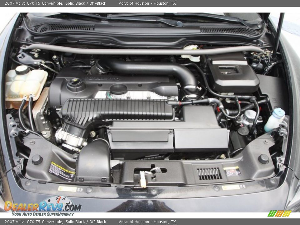 2007 Volvo C70 T5 Convertible Solid Black / Off-Black Photo #29