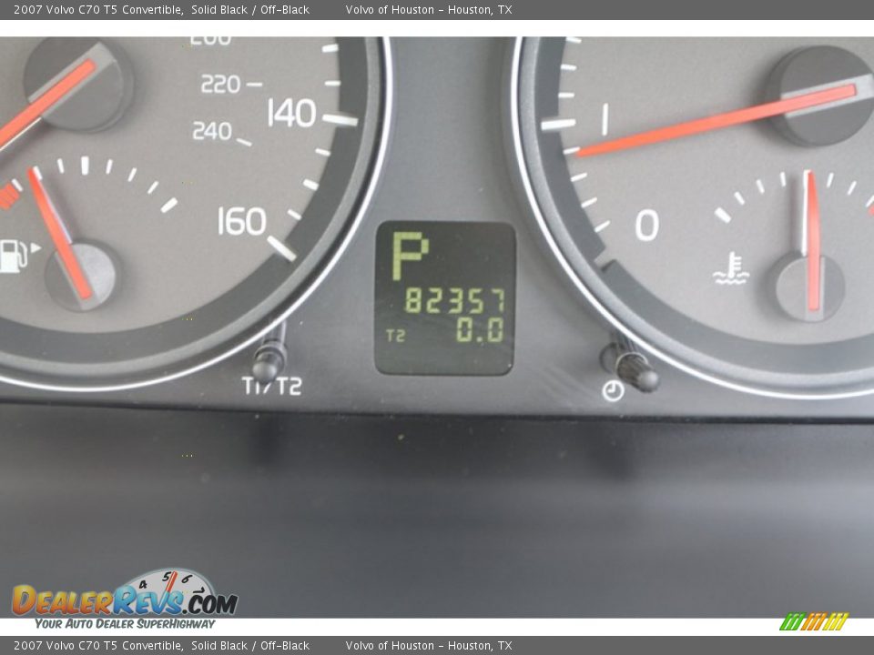 2007 Volvo C70 T5 Convertible Solid Black / Off-Black Photo #30