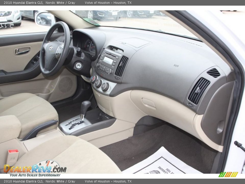 2010 Hyundai Elantra GLS Nordic White / Gray Photo #12