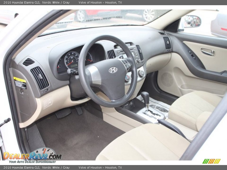 2010 Hyundai Elantra GLS Nordic White / Gray Photo #21