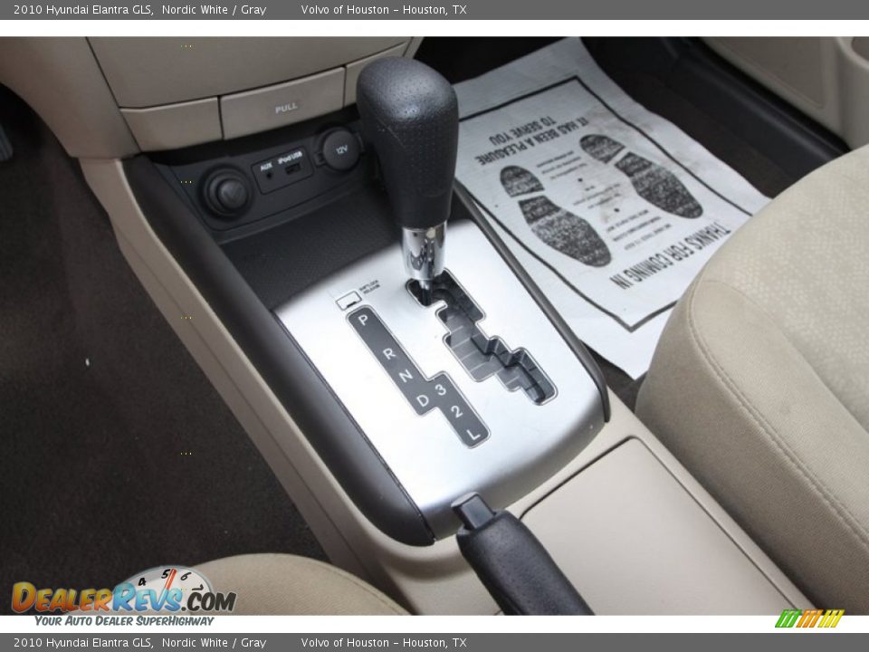 2010 Hyundai Elantra GLS Nordic White / Gray Photo #24