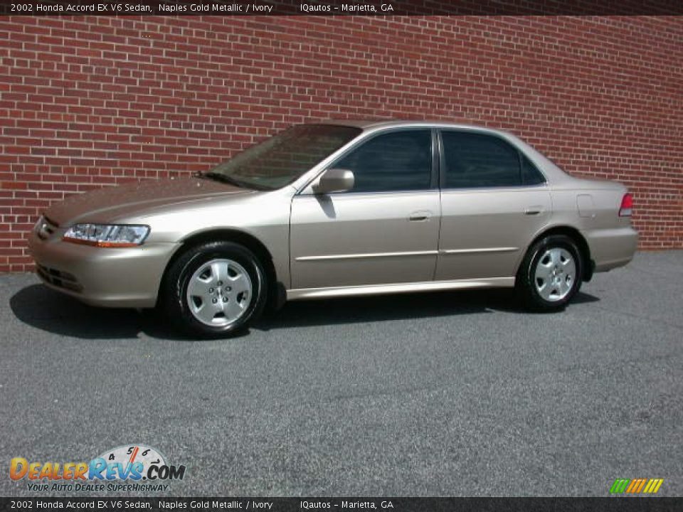 2002 Honda Accord EX V6 Sedan Naples Gold Metallic / Ivory Photo #1
