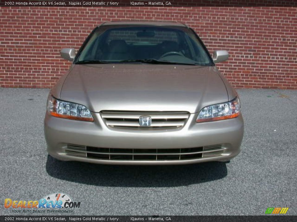 2002 Honda Accord EX V6 Sedan Naples Gold Metallic / Ivory Photo #7