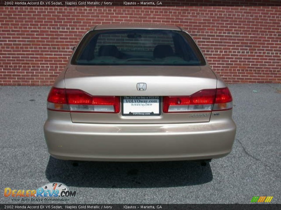 2002 Honda Accord EX V6 Sedan Naples Gold Metallic / Ivory Photo #8