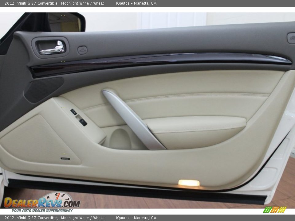 2012 Infiniti G 37 Convertible Moonlight White / Wheat Photo #30
