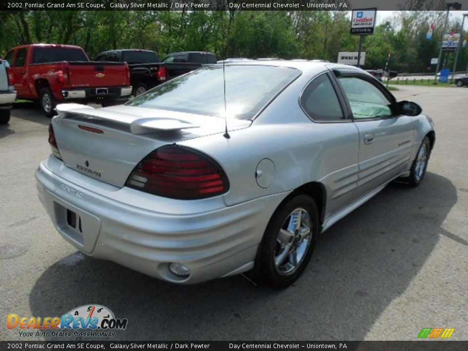 2002 Pontiac Grand Am SE Coupe Galaxy Silver Metallic / Dark Pewter Photo #6