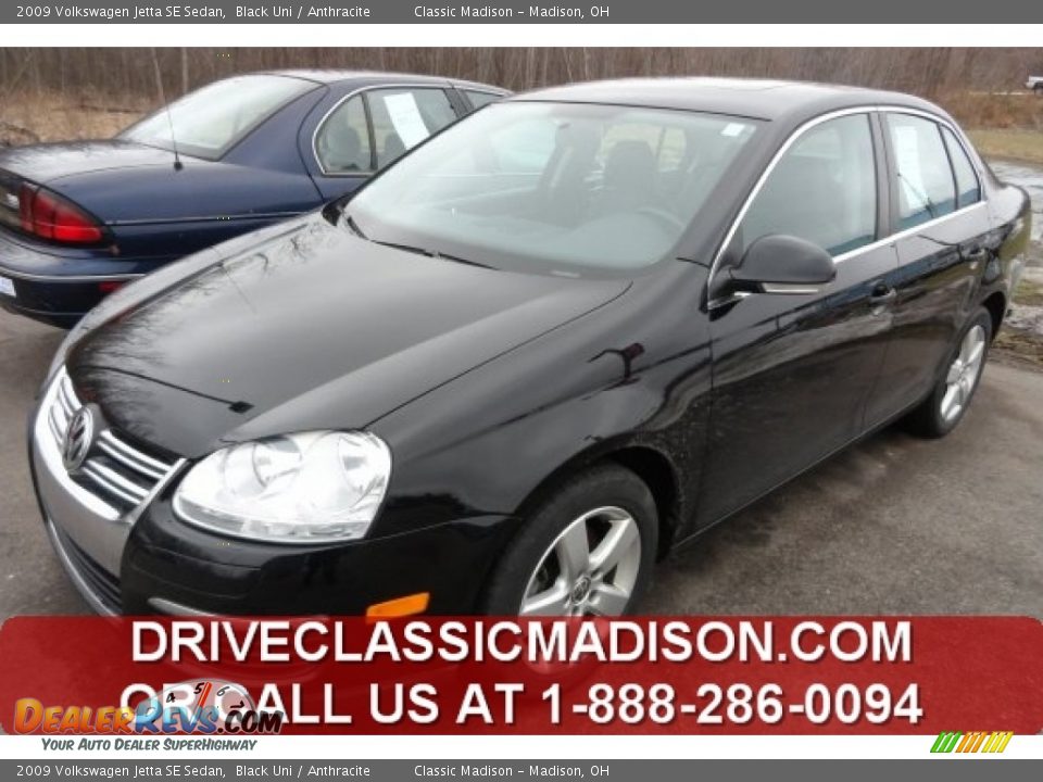 2009 Volkswagen Jetta SE Sedan Black Uni / Anthracite Photo #1