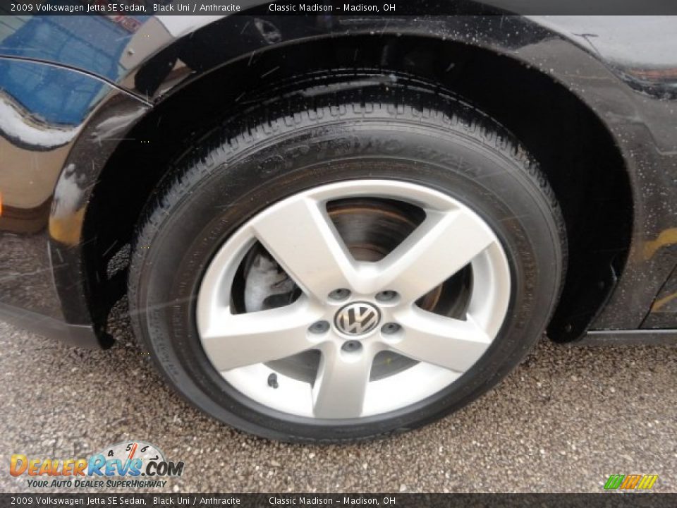 2009 Volkswagen Jetta SE Sedan Black Uni / Anthracite Photo #13