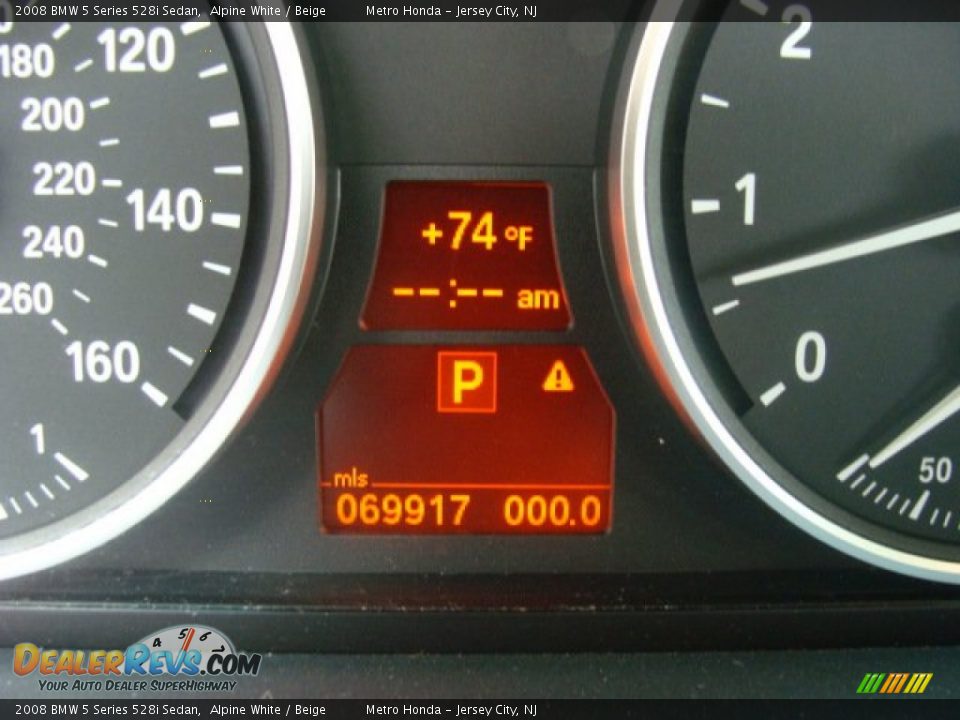 2008 BMW 5 Series 528i Sedan Alpine White / Beige Photo #11