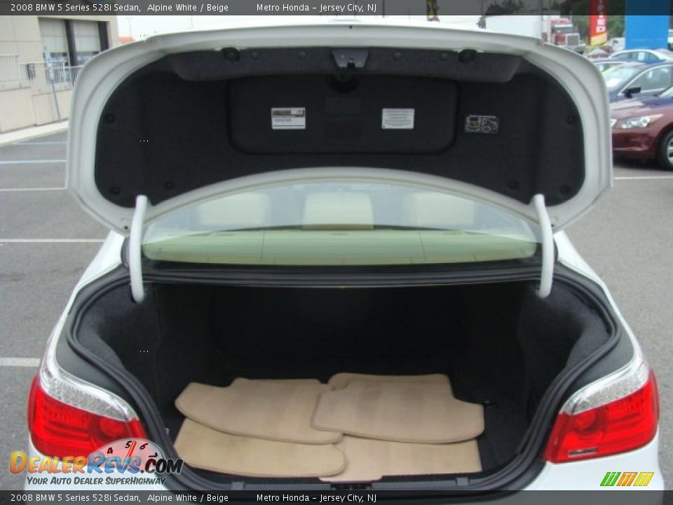 2008 BMW 5 Series 528i Sedan Alpine White / Beige Photo #14