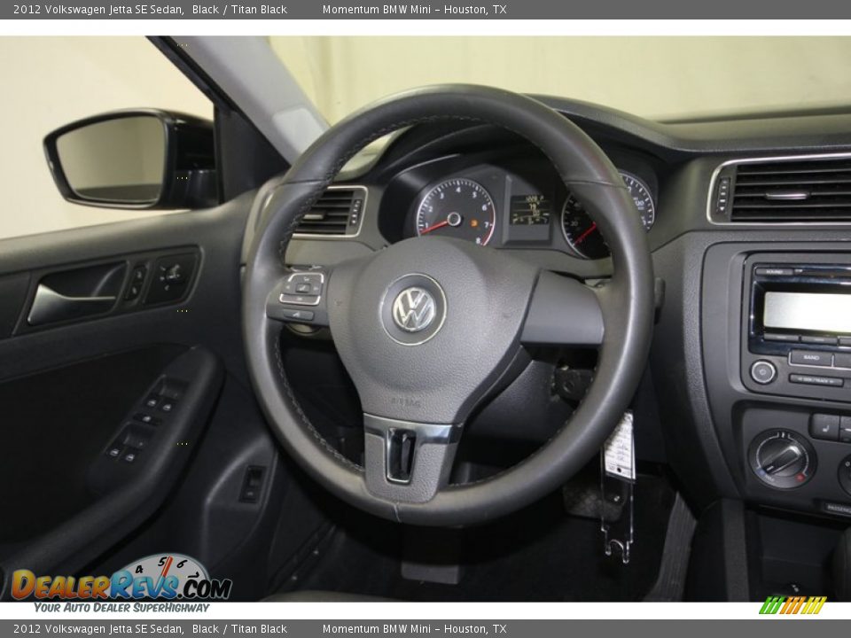 2012 Volkswagen Jetta SE Sedan Black / Titan Black Photo #26