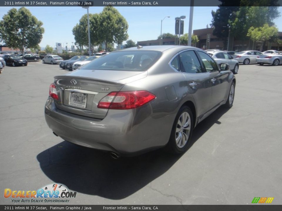 2011 Infiniti M 37 Sedan Platinum Graphite / Java Photo #7