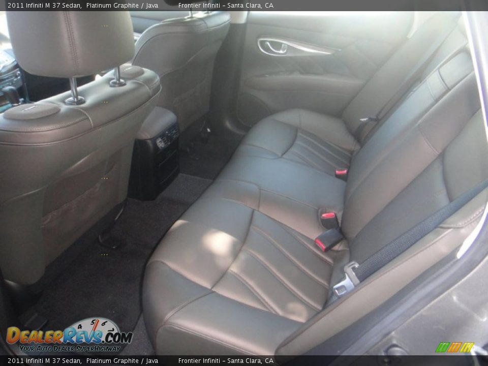 Rear Seat of 2011 Infiniti M 37 Sedan Photo #22