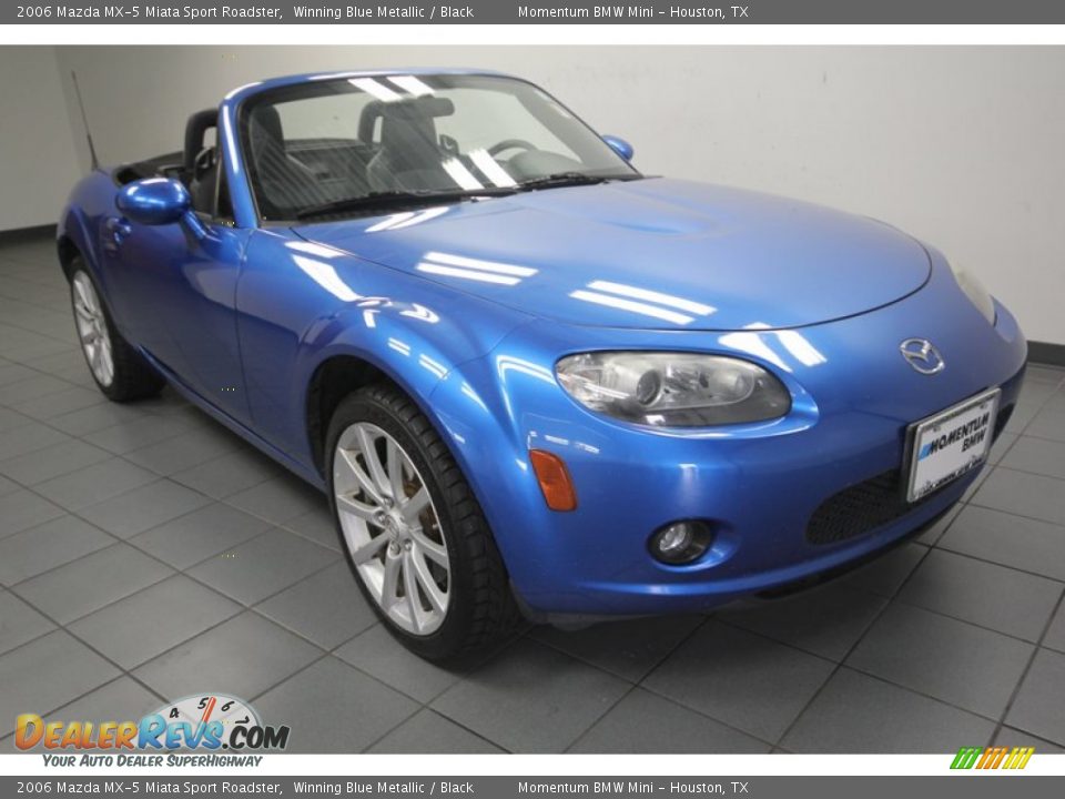 2006 Mazda MX-5 Miata Sport Roadster Winning Blue Metallic / Black Photo #1