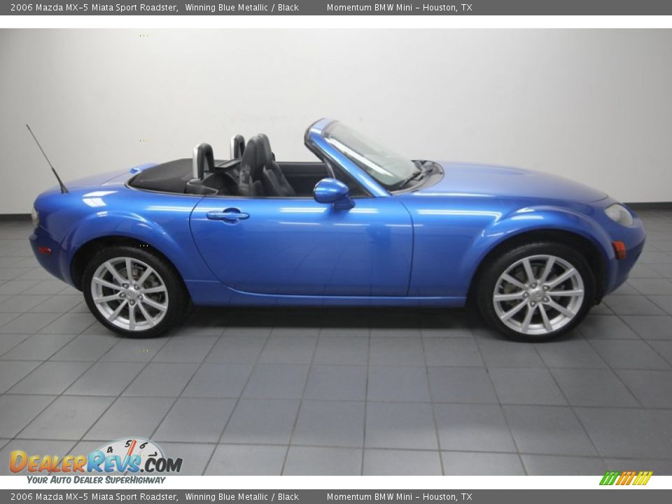 Winning Blue Metallic 2006 Mazda MX-5 Miata Sport Roadster Photo #7