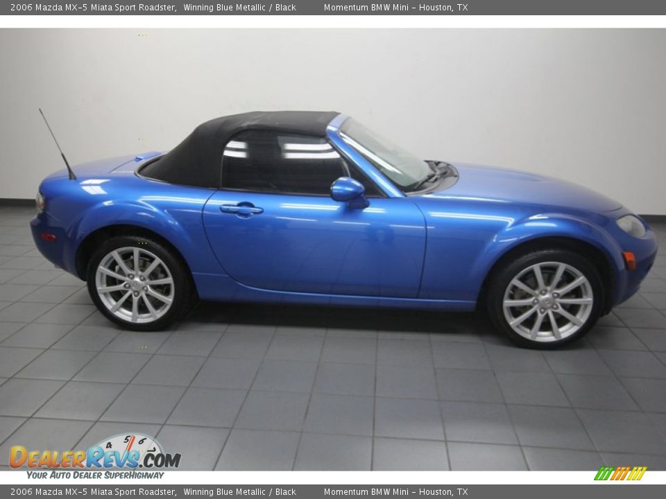 2006 Mazda MX-5 Miata Sport Roadster Winning Blue Metallic / Black Photo #8