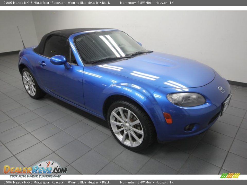 2006 Mazda MX-5 Miata Sport Roadster Winning Blue Metallic / Black Photo #9