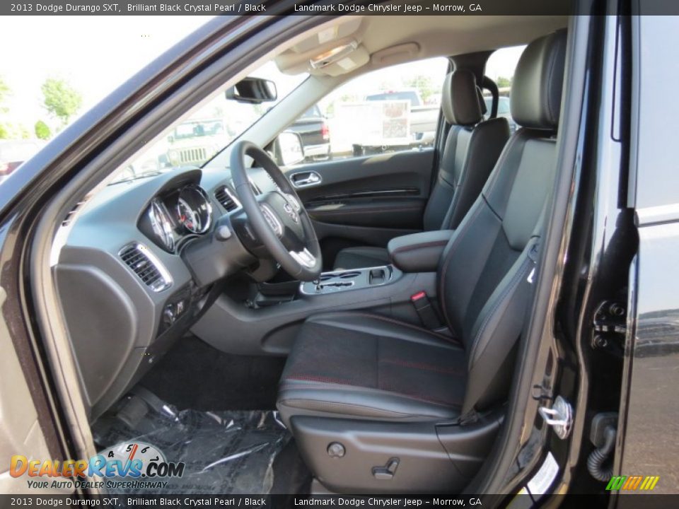 Black Interior - 2013 Dodge Durango SXT Photo #6