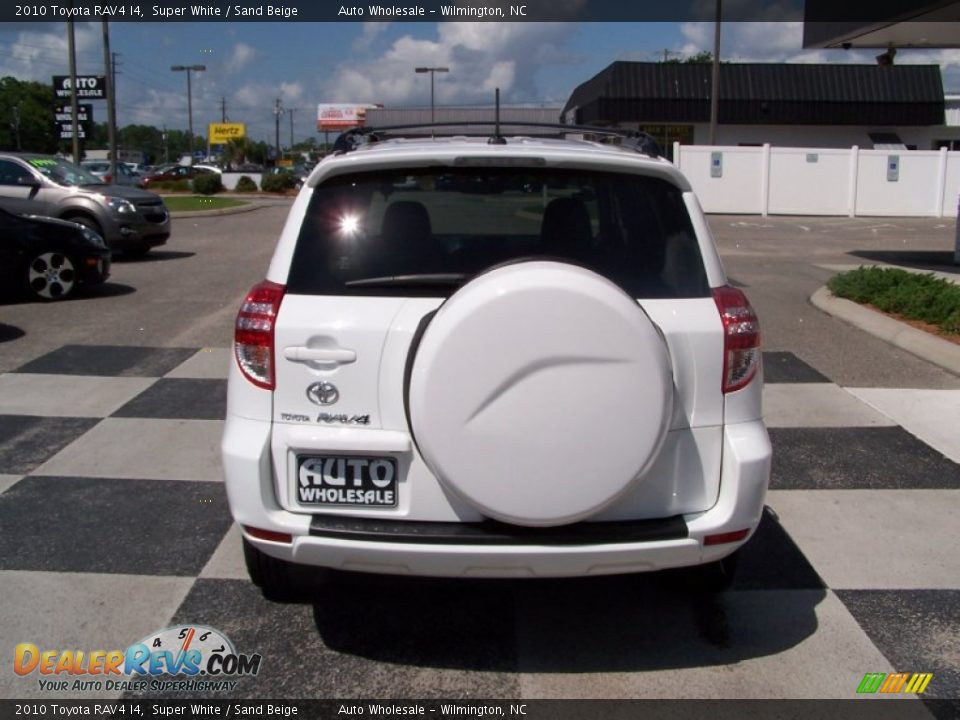 2010 Toyota RAV4 I4 Super White / Sand Beige Photo #4