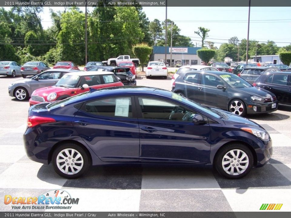 2011 Hyundai Elantra GLS Indigo Blue Pearl / Gray Photo #3