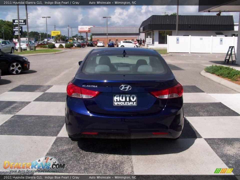 2011 Hyundai Elantra GLS Indigo Blue Pearl / Gray Photo #4