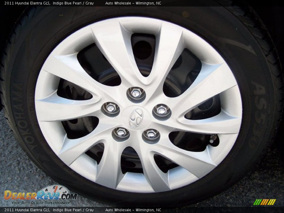 2011 Hyundai Elantra GLS Indigo Blue Pearl / Gray Photo #7
