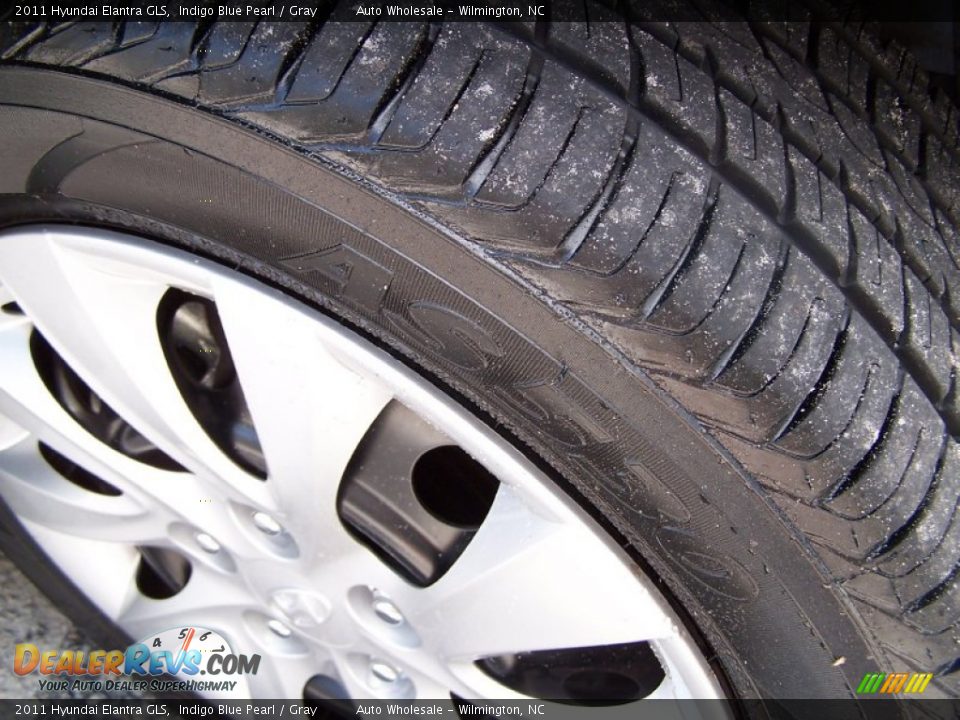 2011 Hyundai Elantra GLS Indigo Blue Pearl / Gray Photo #9
