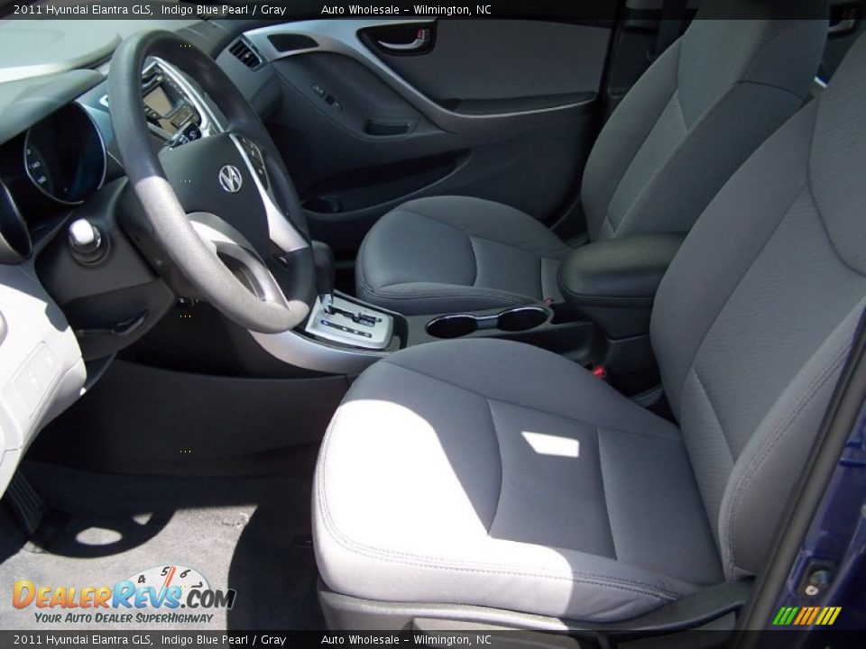 2011 Hyundai Elantra GLS Indigo Blue Pearl / Gray Photo #11