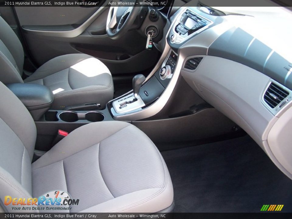 2011 Hyundai Elantra GLS Indigo Blue Pearl / Gray Photo #13