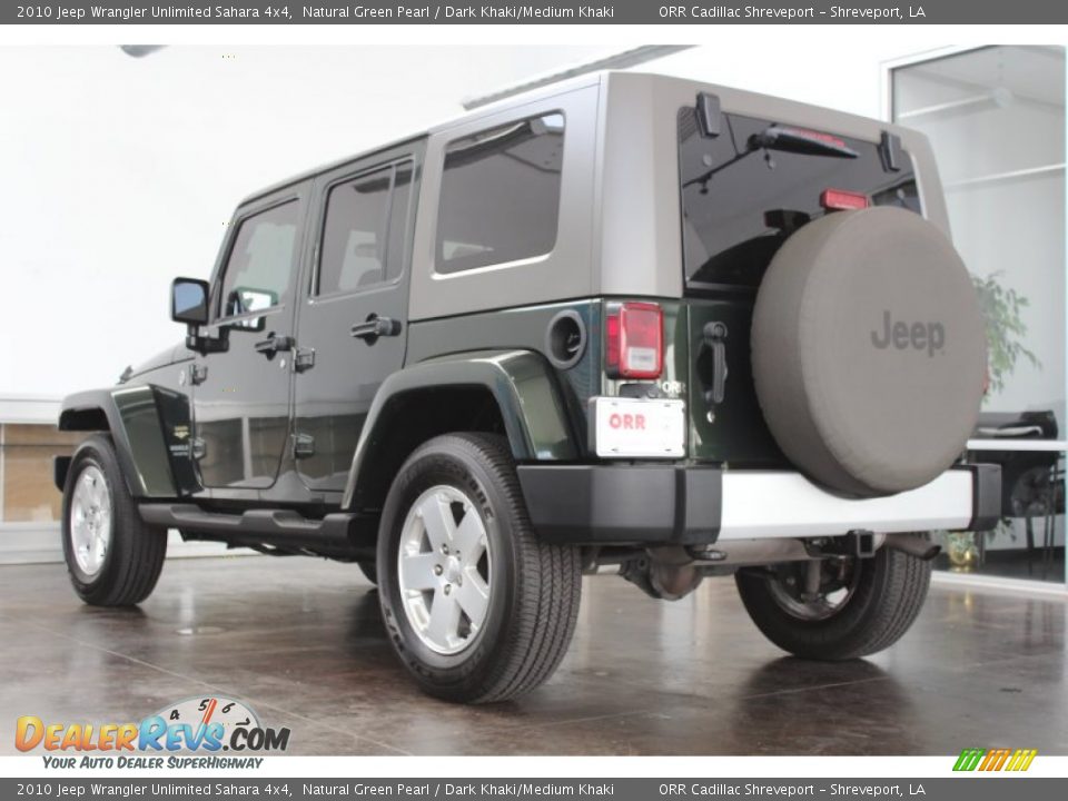 2010 Jeep Wrangler Unlimited Sahara 4x4 Natural Green Pearl / Dark Khaki/Medium Khaki Photo #5