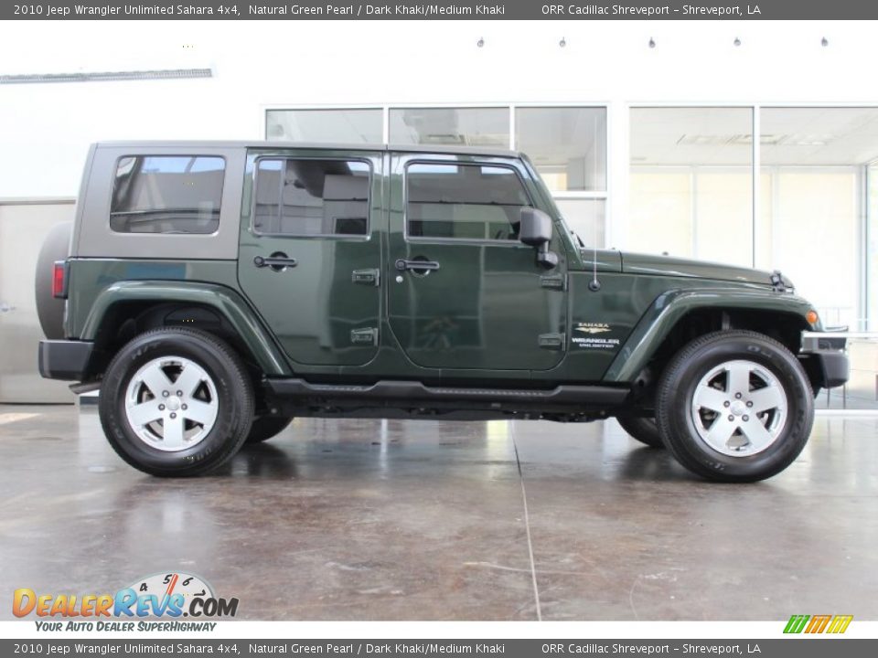 2010 Jeep Wrangler Unlimited Sahara 4x4 Natural Green Pearl / Dark Khaki/Medium Khaki Photo #7
