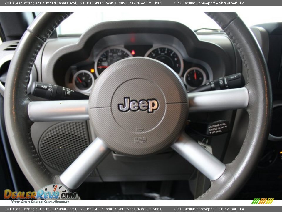 2010 Jeep Wrangler Unlimited Sahara 4x4 Natural Green Pearl / Dark Khaki/Medium Khaki Photo #17